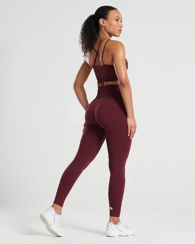 Power Seamless Leggings | Dark Cherry