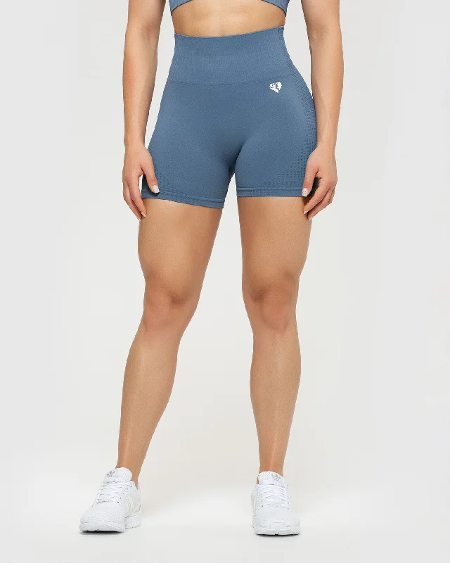 Power Seamless Shorts | Smoke Blue