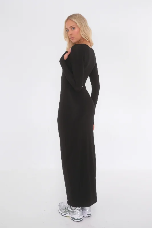 Sculpt Long Sleeve Dress - Black