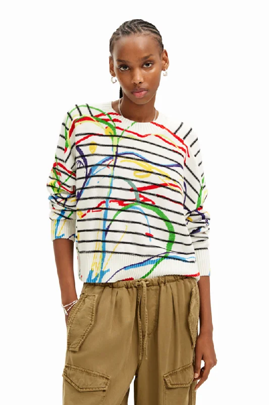 PRE-ORDER // Short Striped Arty Pullover By Desigual