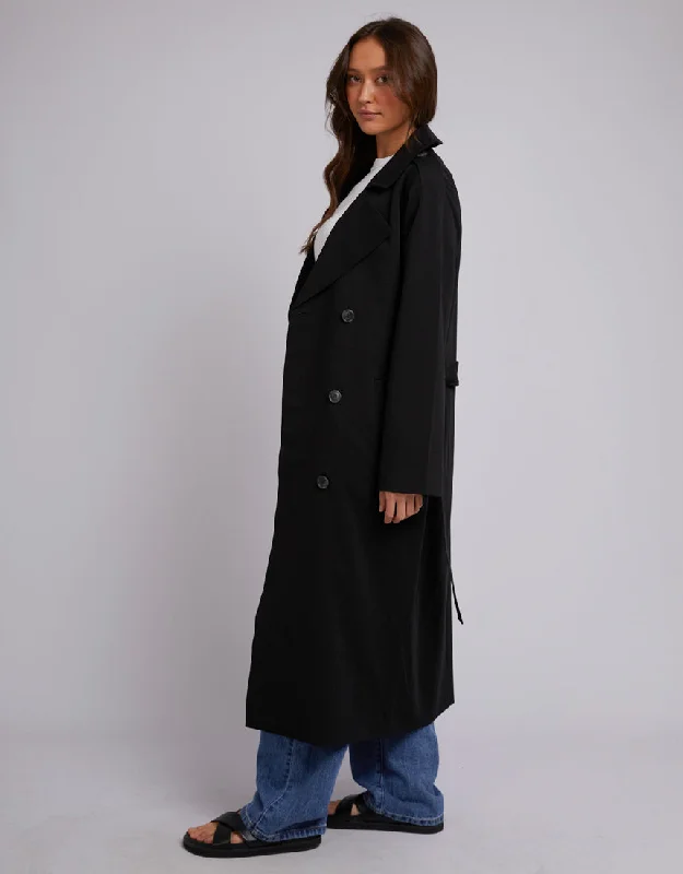 Silent Theory Monty Trench Coat Black