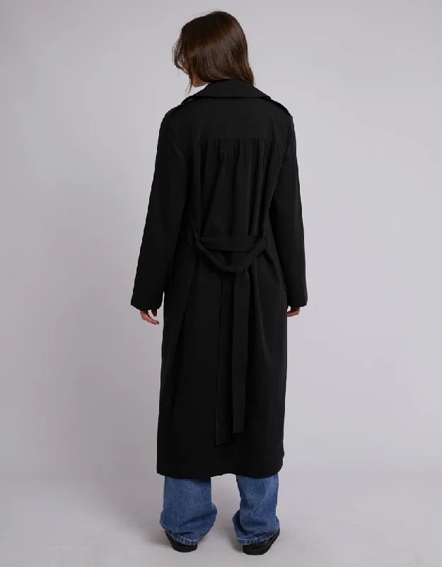 Silent Theory Monty Trench Coat Black