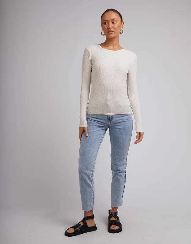 Silent Theory Rib Long Sleeve Oatmeal