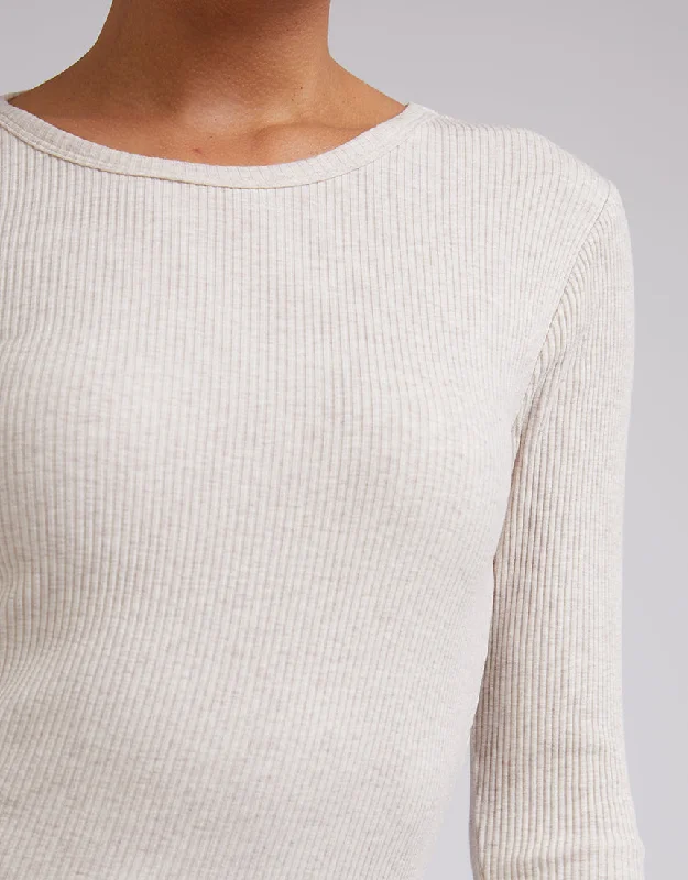 Silent Theory Rib Long Sleeve Oatmeal