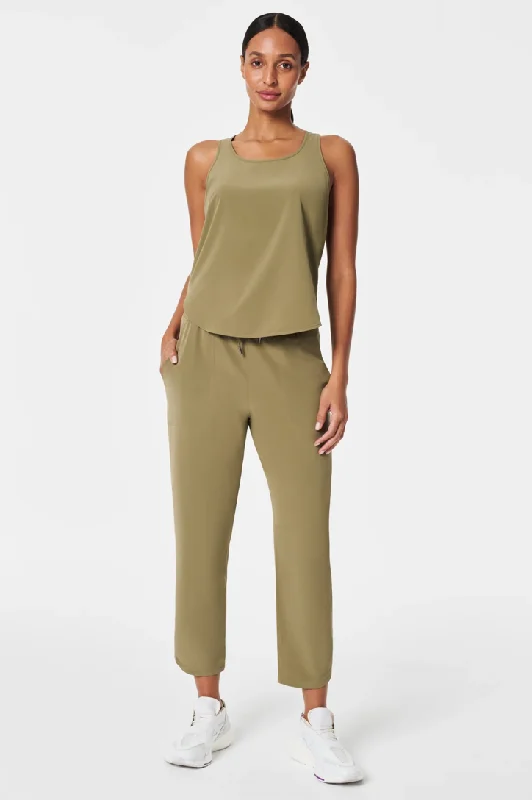 Spanx Casual Fridays Curved Hem Tank Tuscan Olive