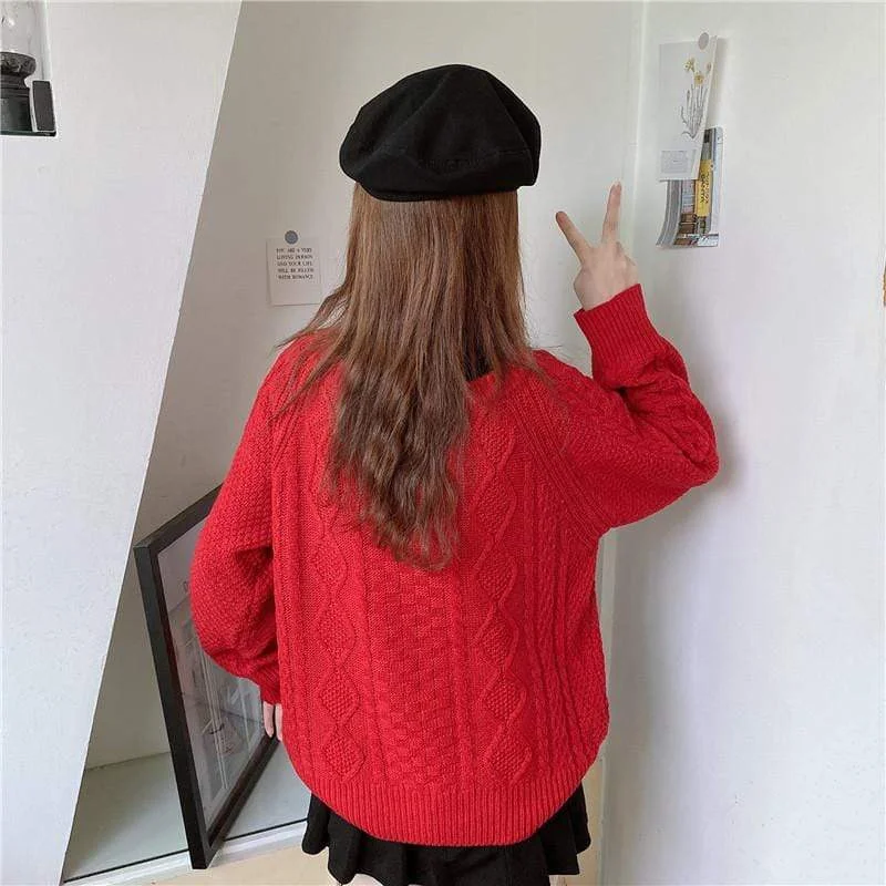 Women's Sweet Loose Single-breasted Cardigans 